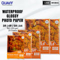 Lineworks - QUAFF Glossy Photo Paper 180gsm - 230gsm A4 | 5R | 4R | 3R Size (20 sheets / pack). 