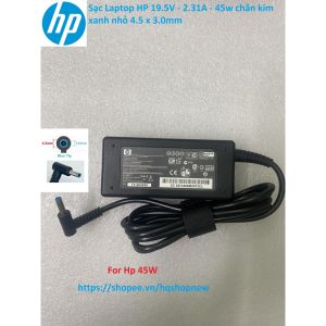 ️[Sạc zin] Sạc Laptop HP 19.5V - 2.31A - 45w chân kim xanh nhỏ 4.5 x 3.0mm