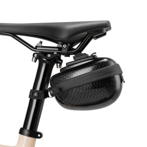 ROCKBROS Mini Bike Tail Bag 0.4L Capacity Waterproof Bicycle Saddle Cycling Seat Tail Hard Shell Pouch Rear Reflective MTB Road Bike Accessories