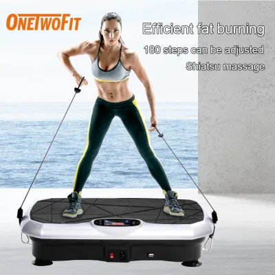 OneTwoFit Vibration Machines Weight loss Slimming machine Sports Fitness Home equipment Plate Platform Massager Fitness With bluetooth Music with drawstring