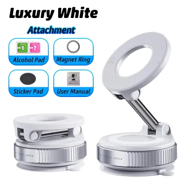 🇸🇬[Ready Stock] New 360 Rotation Vacuum Suction Cup Phone Holder Foldable Magnetic Magsafe Car Phone Mount for Gym/Mirror/Smooth Surface