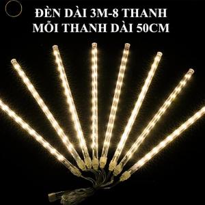 Bộ Đèn Led Sao Băng Đủ Màu 8 Ống 50cm Dây Dài 3m Chống Nước Siêu Đẹp - Hiệu Ứng Giọt Nước