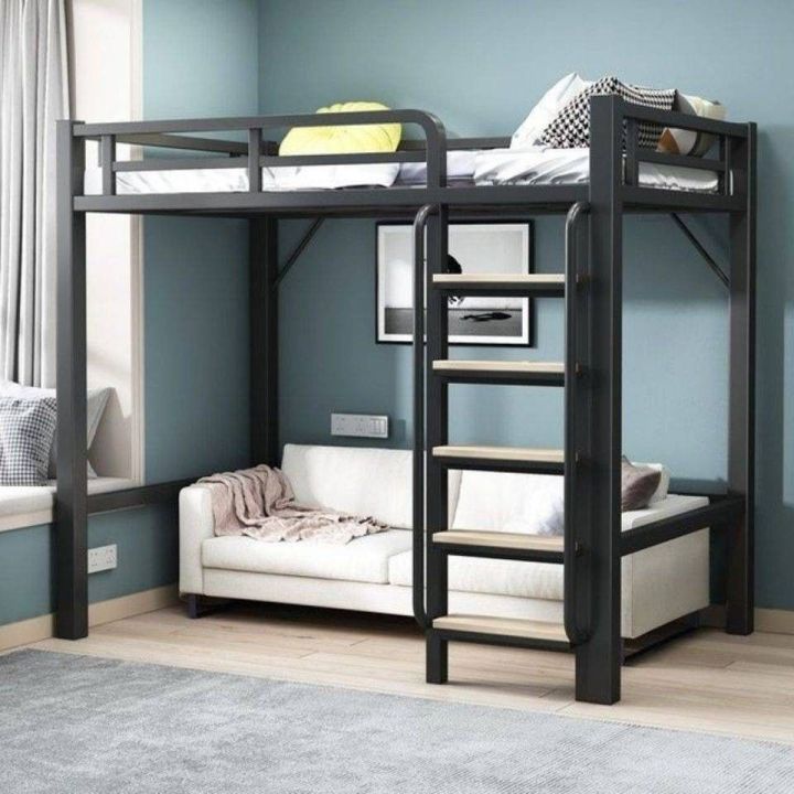 Loft Bed Space-saving Bed Frame Person Duplex Split-level Hammock