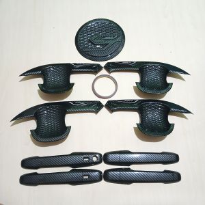 Paket Handle Outer Cover Pintu Tutup Tangki Bensin Mobil Ayla 2023 Carbon