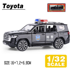 LEO 1:32 Toyota Land Cruiser LC300 Police Car Diecast Model Car Alloy Cars Toys Collection Gift For Kids Boy Girl