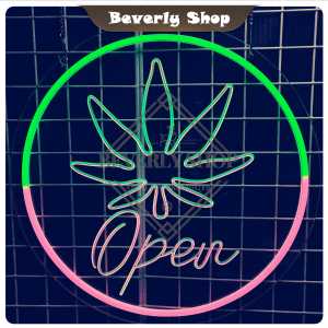 OPEN ขนาด 40 X 40 X 2cm ป้ายไฟนีออน หน้าร้าน ป้ายไฟตัวอักษร ตกแต่งหน้าร้าน สร้างความโดดเด่นให้ร้านคุณ