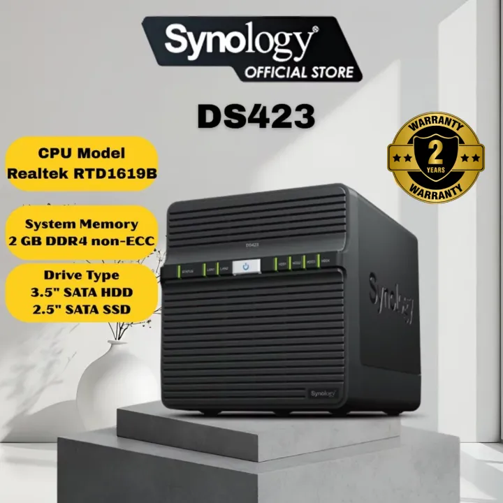 Synology DS423 / DS420J NAS DiskStation 4-Bays NAS Quad-Core Processor Data Backup Storage