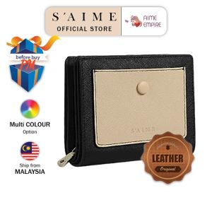 [PRE-ORDER] SAIME | Authentic Leather Snap Button Short Wallet (ETA:2023-11-25)