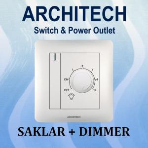 ARCHITECH INFINITY A63-K01BK09 Sakelar/SAKLAR/ DIMMER+SAKLAR / SWICTH infinity white