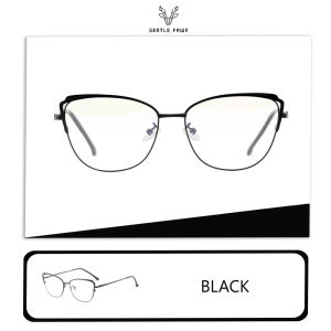 Gentle Fawn Frame Kacamata Fashion Wanita Bentuk Kekinian Cat Eye Metal+TR90 Elegant Simple Bisa Minus 95222