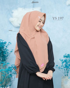 Khimar Ceruty 2 Layer Aneisha Khimar Ys 197 By Yasmin Hijab Khimar Lebaran Exclusive Yasmin