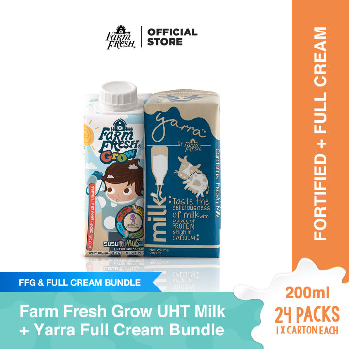 Yarra By Farm Fresh UHT Full Cream Milk + Farm Fresh Grow Formulated ...