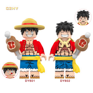 DY601 DY602 Japanese Anime Classic Figures The Straw Hat Pirates Monkey D Luffy Educational Building Blocks Kid Gift Toy