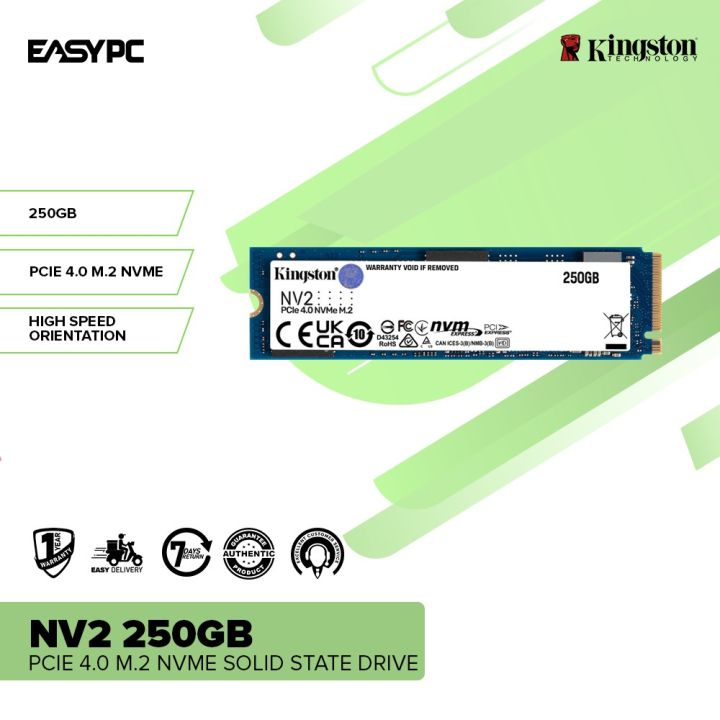 Kingston NV2 SSD 1TB 2TB 4TB 250GB 500GB NVMe PCIe Gen 4.0x4 Solid State  Drive M.2 2280 Internal SSD nvme m2 for Desktop Laptop