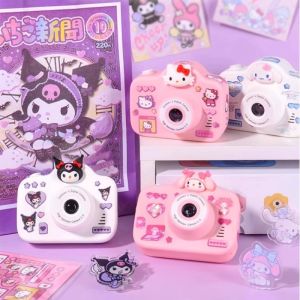 Kawaii Sanrio Mini Digital Camera Hello Kitty Kuromi Cinnamoroll Melody Anime Creative Photography Camera Childrens Toy Gift