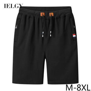 IELGY Short Mens pants Simple Loose Casual Thin Large Sporty Five points Black
