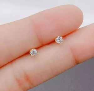 Anting Tusuk Anak Giwang Mata Satu Gold Silver Perhiasan Anak Anti Elergi Anti Luntur