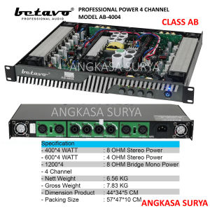Power Betavo AB4004 Original /Amplifier Ampli Switching BETAVO AB 4004 Class AB 4 Channel