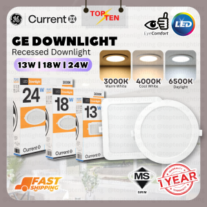 GE LED Recessed Downlight Multi-Color Selection 13W/18W/24W Energy-Saving Ceiling Lamp with 1-Year Warranty