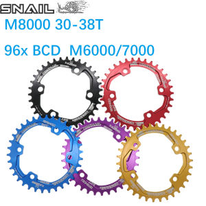 Snail Chainring 96BCD Asymmetrical Round for M7000 M8000 M9000 30T/32T/34T/36T/38 96 BCD Cycling Bike Bicycle Chainwheel Tooth Plate 96bcd
