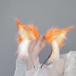 Furry Ear Hairhoop Cartoon Plush Hairband Animation Animal Costume Party Props Headdress Women Accessories Cute Headband