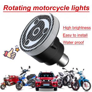 【Ready Stock】Flashing LED Sharingan Rotating Motorcycle Brake Light Tail Light Flashing Sharingan Rotating Car Tail Light Motorcycle Scooter Brake Light