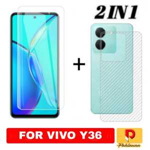 PROMO PAKET 2 INC 1 Tempered Glass VIVO Y36 4G / VIVO Y36 5G / VIVO Y51 Anti Gores Kaca Clear