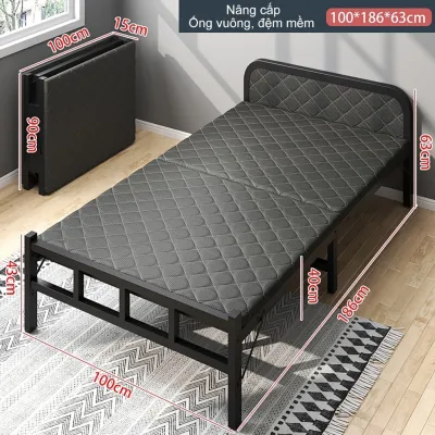 BMZAR Giường Gấp Văn Phòng Có Bánh Xe Giường Ngủ Gấp Xếp Gọn Thông Minh