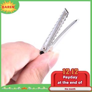 BAREN กิ๊บหนีบผมปากจระเข้ทำจากโลหะ50ชิ้นกิ๊บหนีบผมฟันจระเข้แบบ DIY