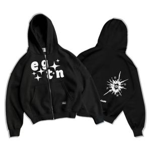 Sweater Hoodie Boxy Doubel Zipper Star Oversize Premium / Hoodie Boxy Zipper Bintang Premium Quality / Jaket Boxy Pria Dan Wanita Casual