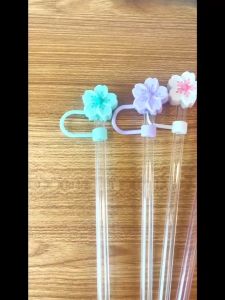Penutup Sedotan Stanley Tumbler 10mm Tutup Sedotan Khusus Sedotan Gagang Silikon Anti Debu 8-10mm Sakura Stanley Tumbler Silicone Straw Cover Topper
