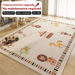 TEMPO Carpet Cartoon Household Bedside Blanket Cartoon Child Floor Mat Cute Full Room Bay Window Carpet