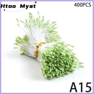 tantuoye เกสรดอกไม้ขนาดเล็ก400ชิ้นเกสรตัวเมียไข่มุกเทียมสองหัวงานประดิษฐ์ดอกไม้แบบทำมือสำหรับตกแต่งงานแต่งงานงานปักสมุดภาพ