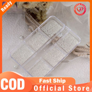 Hộp ngăn hạt kim loại mini màu vàng / bạc nhỏ dùng trang trí móng tay thủ công 0.5 / 0.8 / 1mm