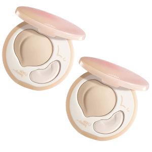 【30s Quick-Fix】Dual Highlighter Palette/Tear Trough Brightener/Undereye Concealer Dual Texture Formula for Instant Natural Lift Flawless Finish