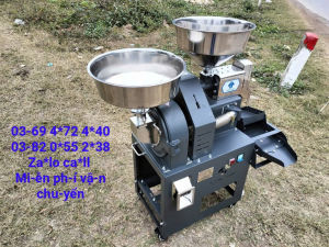 Máy xát gạo nghiền bột đời mới động cơ 4hp lõi đồng có 4 bánh xe đẩy