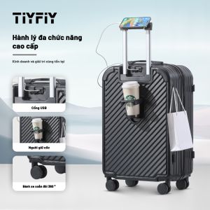 Vali Du Lịch Khóa Kéo TIYFIY 803 Size 20/24/28 nhựa ABS+ PC chống bể vỡ bảo hành 5 năm