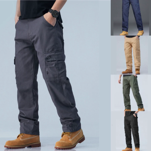 Thoáng khí Polyester giản dị quần cho nhiều túi cho nam thiết kế thẳng cắt thực Tế Xây Dựng ngoài trời workwears