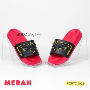 Sandal Slipper Slop Anak Laki Cowok Sendal Slip On Bayi Balita Karakter Superhero Batman Umur Usia 1 2 3 4 5 Tahun Porto 1023