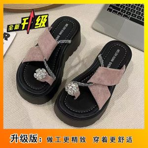 Free Shipping Height-Increasing Versatile And Non-Slip Sandals Perfect With Skirts New Korean-Style Thick-Soled Sandals For Women Suitable For Summer And Autumn Wear