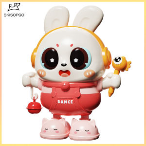 SKISOPGO Electric Dancing Rabbit Baby Toy Practice Turning Over Music Early Education Training Moving Childrens