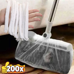200/100Pcs Disposable Broom Cover / Floor Hair Catcher / Dust Removal Papers / Crevice Dust Adsorption Cleaning Tool