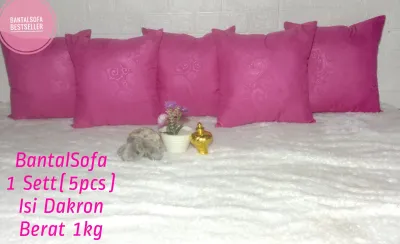 Bantal sofa bantal kursi tamu kayu 1 set murah isi 5