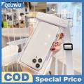 QIUWU Cute IPX8 Waterproof Floating Airbag Phone Case Swim Underwater Photography Diving Waterproof Cover Phone Bag For IPhone Xiaomi. 