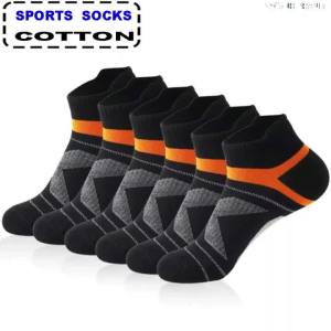 5 Pairs High Quality Socks Men Summer Outdoor Casual Cotton Socks Short Breathable Black Ankle Socks Run Sports Socks Size 38-45