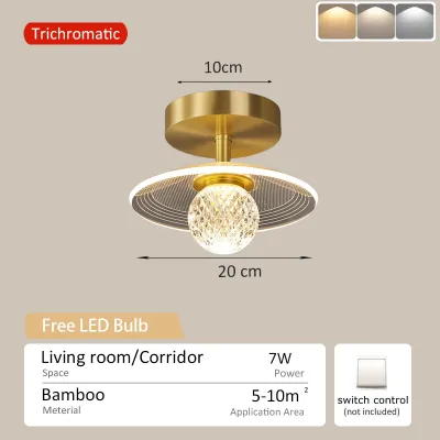 【STAR】Nordic Chandelier Bedroom Ceiling light Tri color corridor Lights hallway aisle Lamp LED ceiling