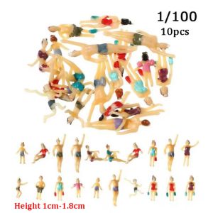 YUDESHUI 10Pcs Tỷ lệ 1:100/1:150/1:200/1:75/1:50 Các Tư Thế Khác Nhau Đầy màu sắc Thu nhỏ Những người bơi lội Nhựa Mô hình người bơi lội