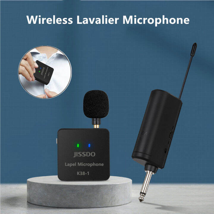 JISSDO Wireless Lavalier Microphone lapel mic with mini receiver