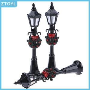 ZTOYL 1/12 Dollhouse Miniature Christmas Park Street Lamp Doll Streetlight Decor Toy