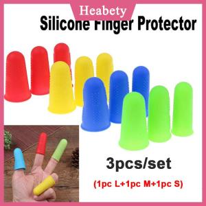 Heabety 3 cái Silicone chống cắt chịu nhiệt ngón tay bảo vệ ngón tay cap nấu ăn công cụ